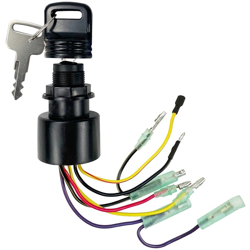MANUTEX Boat Ignition Switch with Keys 87-17009A5 87-17009A2 for Mer-cury Outboard Motors Control Box with 3 Position and 6 Wires Sierra Marine Ignition Switches MP41070 - Image 1